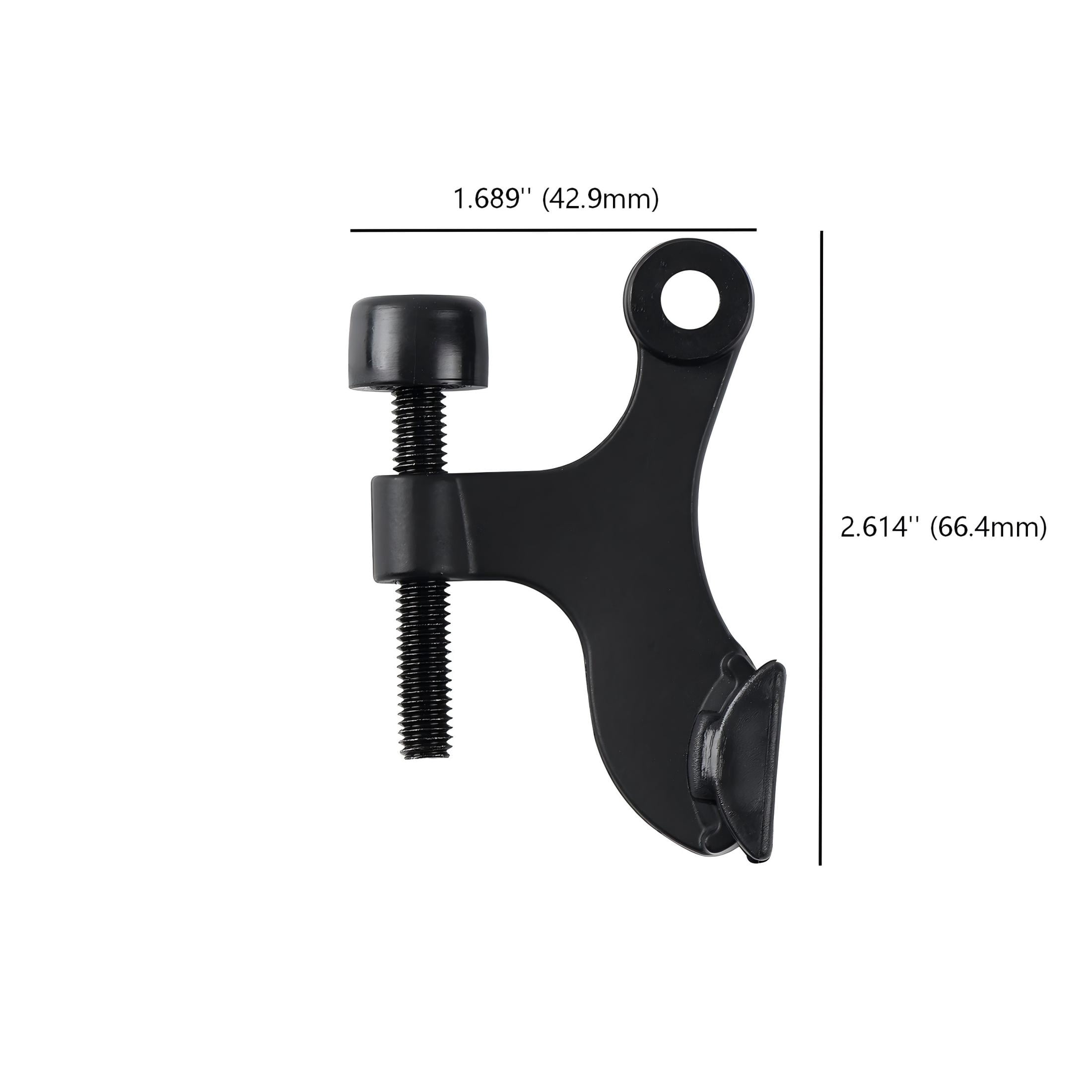 Hyper Tough Hinge Pin Mounted Doorstop, Black
