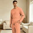 thumbnail image 5 of HAJWOH Mens Pajama Set Long Sleeve Soft Sleepwear with Pocketsand Elastic Drawstring, Comfortable Loungewear for Sleeping, 5 of 5