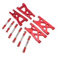 thumbnail image 4 of RC Front Rear Suspension Arms, High Strength RC Arms And Servo Link Tie Rod Hollow Design High Hardness Metal Wear Resistant  For 1/10 RC Car For ARRMA Senton Red, 4 of 8