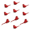 thumbnail image 2 of Adornos navideños artificiales de pájaros, decoraciones para árboles de , ilustraciones de simulación de plumas rojas, decoraciones de pájaros, 2 of 8