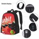 thumbnail image 3 of Easygdp Sushi Mochila para Niños y Niñas con Set de Caja de Almuerzo y Estuche para Lápices 3 en 1, Mochila Escolar Estampada para Adolescentes, 3 of 7