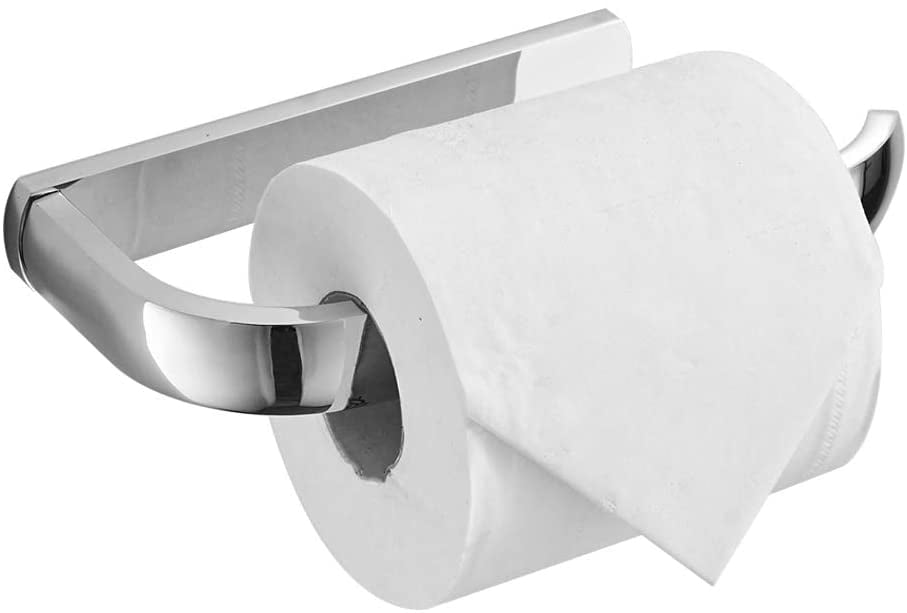 Details about   Chrome Modern Toilet Roll Paper Holder Bathroom Wall-Mounted Kitchen Towel Rack 