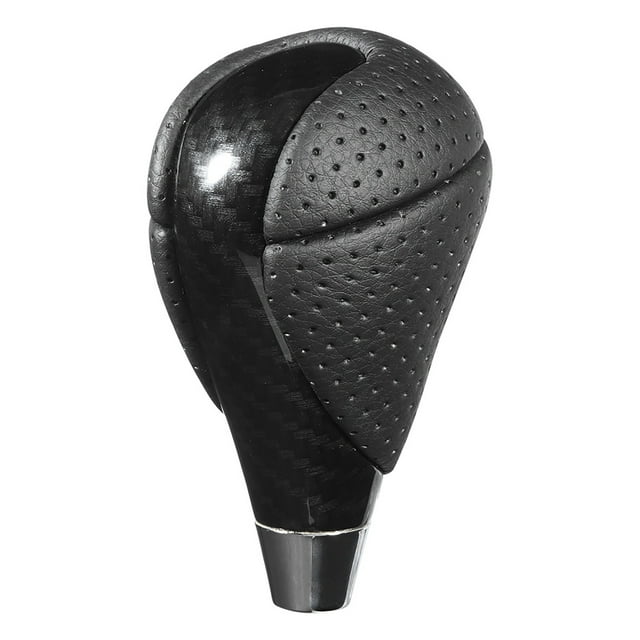 Cabezal de pomo de cambio de marchas, pomo de cambio de marchas de cuero de fibra de carbono para coche, pomo de cambio de marchas optimizado para la excelencia