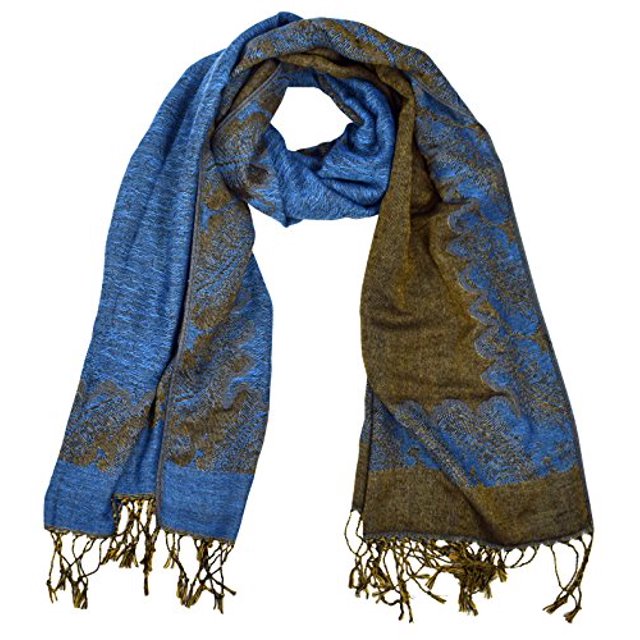 Peach Couture Châle Jacquard Cachemire Réversible Ravissant pour Femme Pashmina