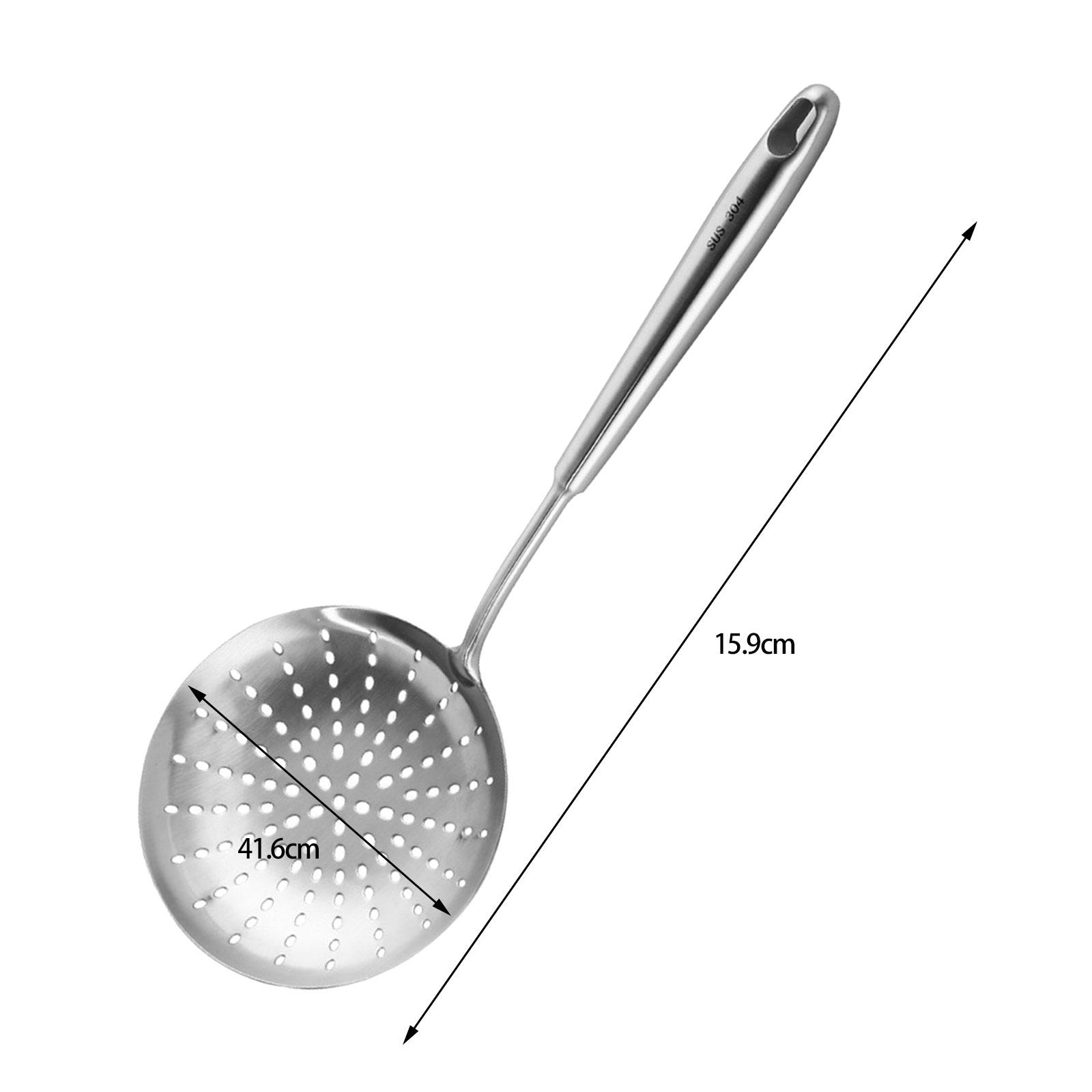 Skimmer Slotted Spoon Stainless Steel Deep Frying Skimmer Spoon for Scooping - image 5 of 9