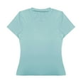 thumbnail image 3 of XMHJSMD Women's Crew Neck Short Sleeve Tees Slim Fit T Shirt Basic Tops(Light Blue,S), 3 of 3
