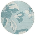 thumbnail image 2 of Addison Rugs Chantille Indoor/Outdoor Transitional Floral Teal Washable Round Rug, 8' x 8', 2 of 6