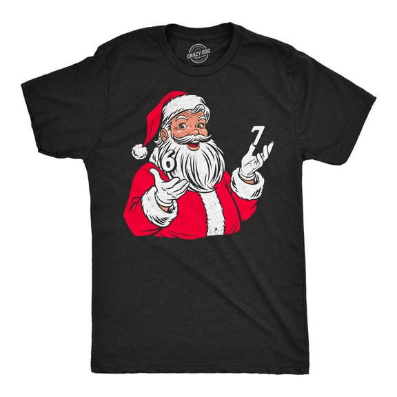 Mens Funny T Shirts 6 7 Santa Claus Sarcastic Christmas Graphic Novelty Viral Meme Tee For Men Graphic Tees