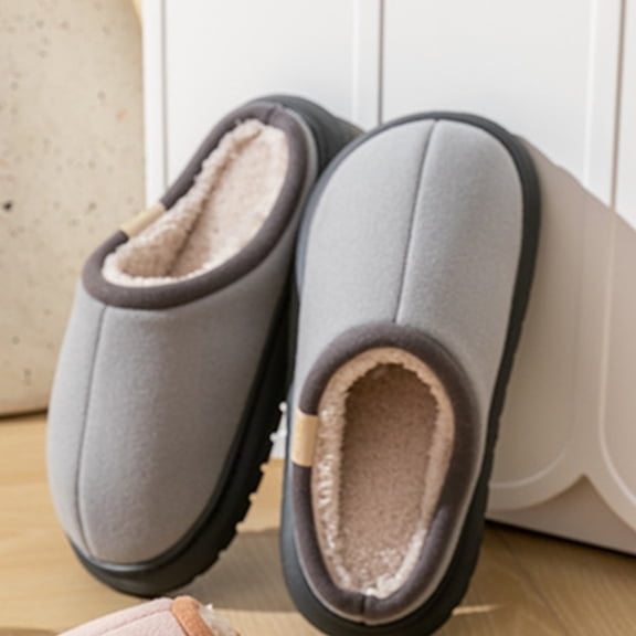 Weloille Winter Cotton Slippers Women's Models Hundreds Of Indoor Home Leisure Warm Shoes Non-slip Warm Thickened Couple Cotton Shoes