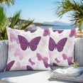 thumbnail image 4 of Purple Butterfly Outdoor Pillow Covers Pack of 2 Pink Bug Modern Art Cartoon Style Waterproof Throw Pillow Covers Decorative Cushion Cases for Patio Garden Tent Balcony Couch 16x16 inch, 4 of 8