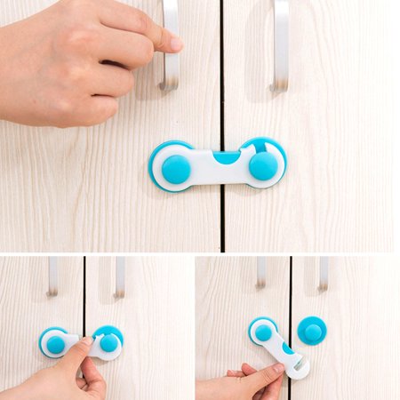 Abs Plastic Home Door Drawer Safety Lock Kids Protect Wardrobe
