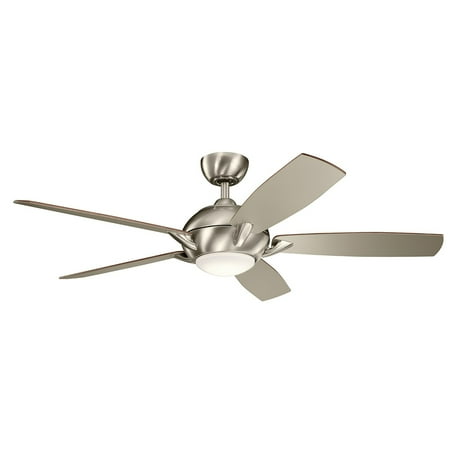 

Kichler Geno 54 Brushed Stainless Steel Integrated LED Ceiling Fan with Remote and Reversible Blades
