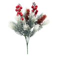 thumbnail image 4 of CoreLiving Christmas Fake Flowers, Artificial Winter Outdoor Faux Floral Plants with Pine Cone & Red Berry for Home Indoor Outside Table Decorations, Garland Wreath Arrangements, 4 of 5