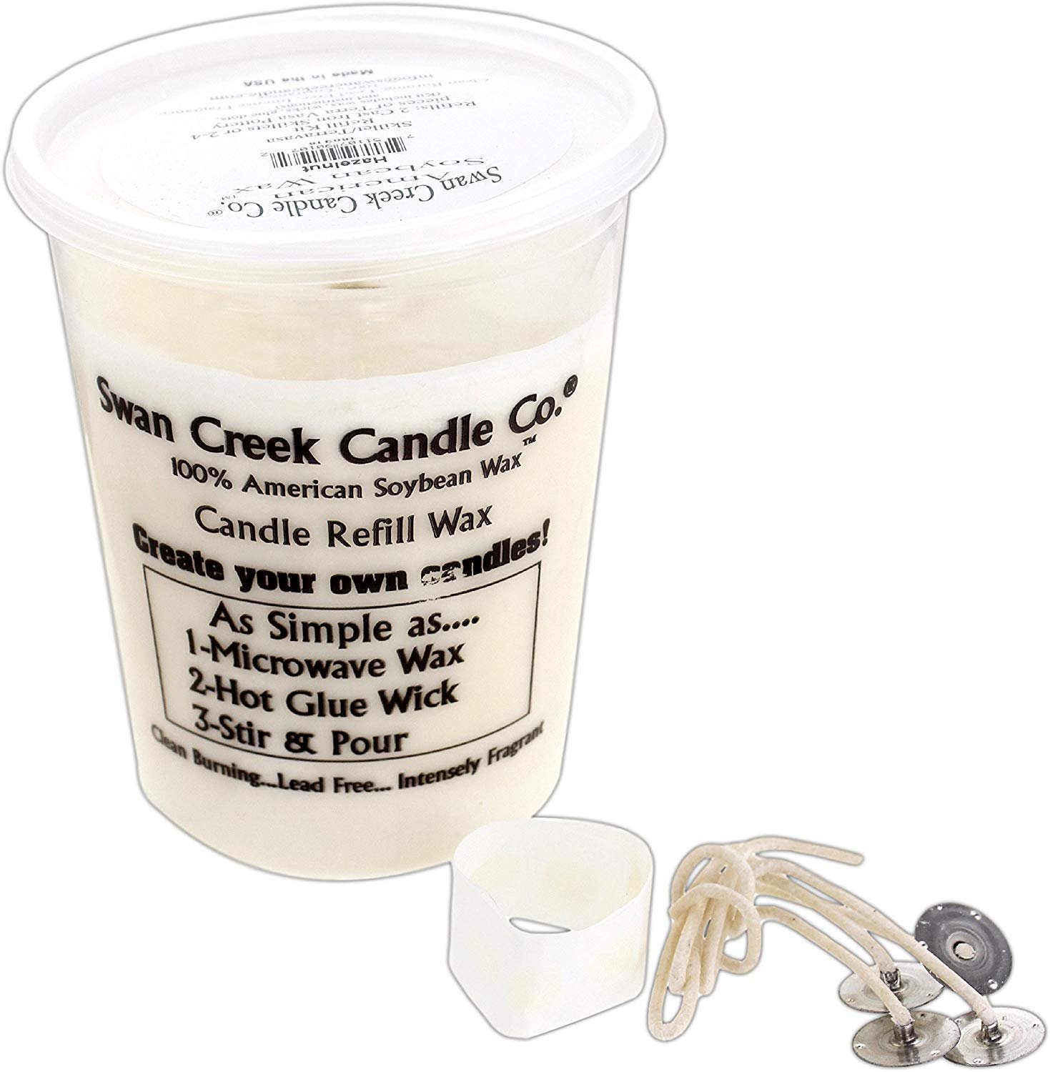 Swan Creek Scented Candle Refill Wax (Hazelnut)