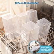 Sindcom Airtight Storage Canisters, 4 Pcs Large Food Storage Container for Flour, Sugar, Baking Supplies, Rice with Lids