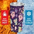 thumbnail image 2 of Kirby Character Stainless Steel Car Cup Thermal Vacuum Insulation Mug Gift Thermos Cup With Lid And Straw, 2 of 8