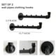 thumbnail image 3 of Barra de ropa Wall Pipe Homeyeeng de metal pesado, 2 unidades, 3 of 7