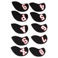 thumbnail image 3 of Number  Iron Headcover, Durable Delicate Iron Club Head Cover Set Thick Soft Neoprene  For Protecting Club Black, 3 of 8