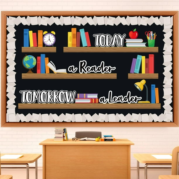 Conjunto de tablones de anuncios: Qilery Bookshelf hoy será un lector mañana