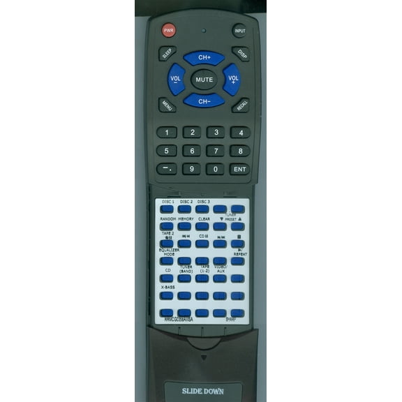 Replacement Remote for Sharp CDE600, CDE67, CDE66, RRMCG0358AWSA