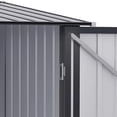 thumbnail image 5 of Topcobe 3.3' x 3.4' Lean-to Garden Storage Shed, Small Outdoor Tool House with Lockable Door for Patio, Backyard, Sheds & Outdoor Storage Clearance, Garden Sheds & Outdoor Storage, Dark Gray, 5 of 5