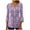 Purple, variant on YUGYXL Women's 3/4 Bell Sleeve Shirts Casual Ruffle Flowing Henley Tees Trendy Button V Neck Print Tshirts Dressy Soft Tunics Blouse Outdoor Tops