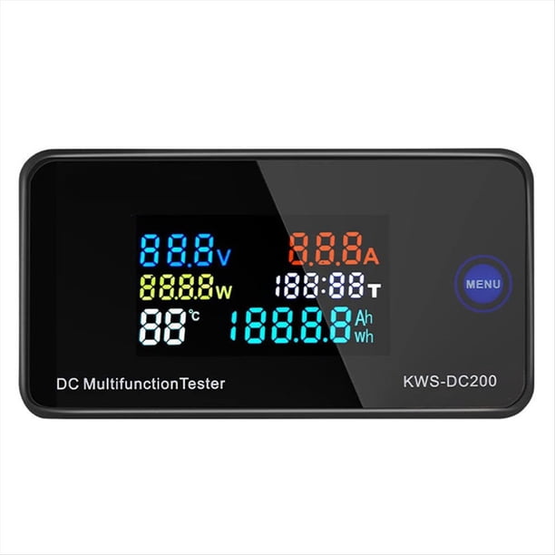 Voltímetro Amperímetro Digital de CC KWS DC200 100 A, Pantalla LCD, Multímetro de Potencia y Energía, Sin Batería, Amperímetro con Pantalla LCD.
