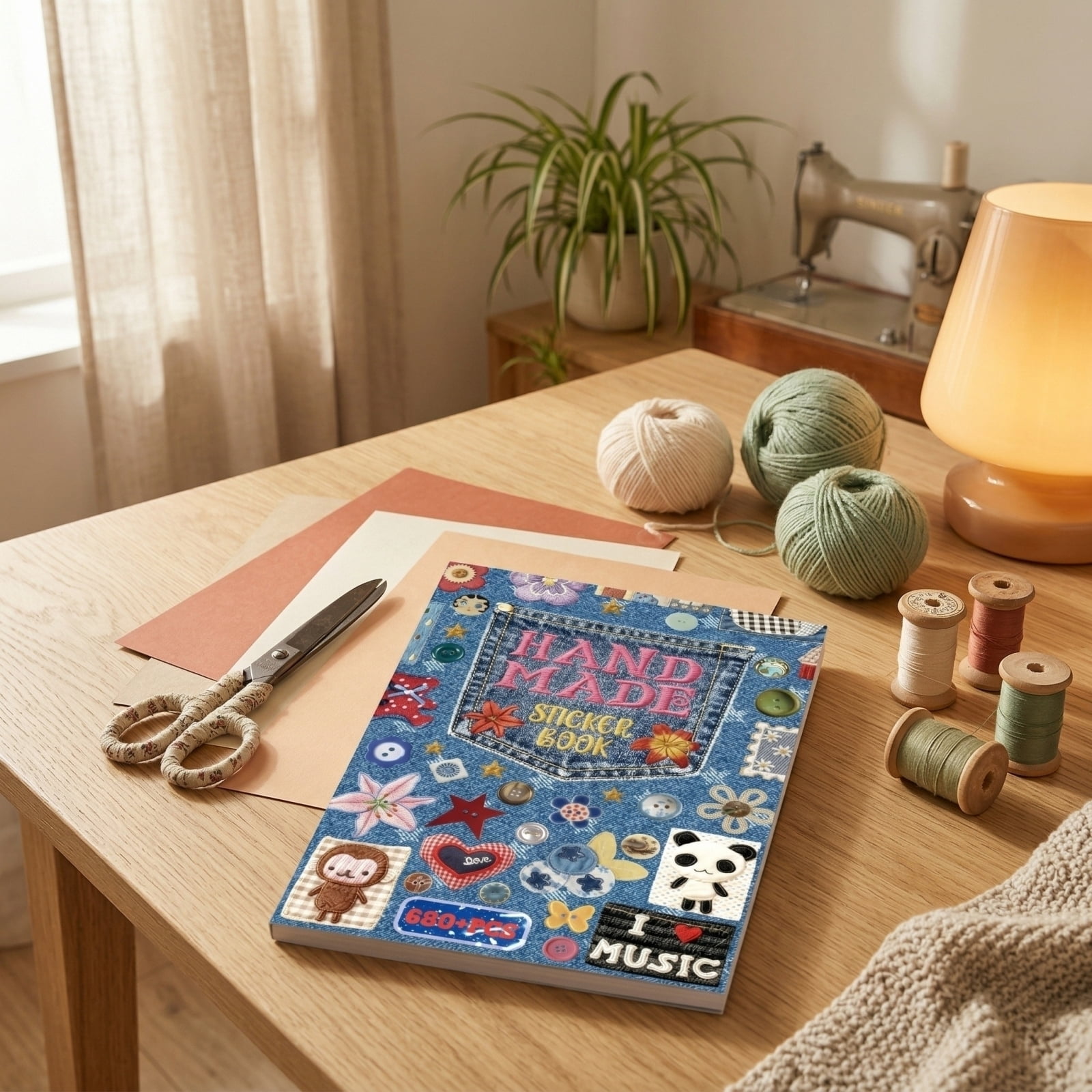 Japanese manga sticker book, red and dark blue aesthetic die-cut stickers DIY diary and planner