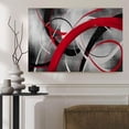 thumbnail image 4 of 1Pc Framed Canvas Wall Art Abstract Lines, Red, Black And White Three-Color Flow, Modern Minimalist Print Canvas Poster Painting Room Wall Decor, Ideal Gift For Bedroom Living Room Hallway Dorm, 4 of 9