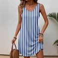 thumbnail image 6 of Otvok Women's U Neck Dresses Sleeveless Tank Mini Loose Fit Breathable Summer Vacation Beach Casual Sundress, 6 of 7