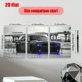 thumbnail image 4 of 2D Flat, 2D/Flat, 3pcs/set, canvas paintings-frameless, black car with blue lights on it, Posters and prints, living room, office decor, wall art, Bedroom, School, cafe, abstract, home decoration, p, 4 of 4