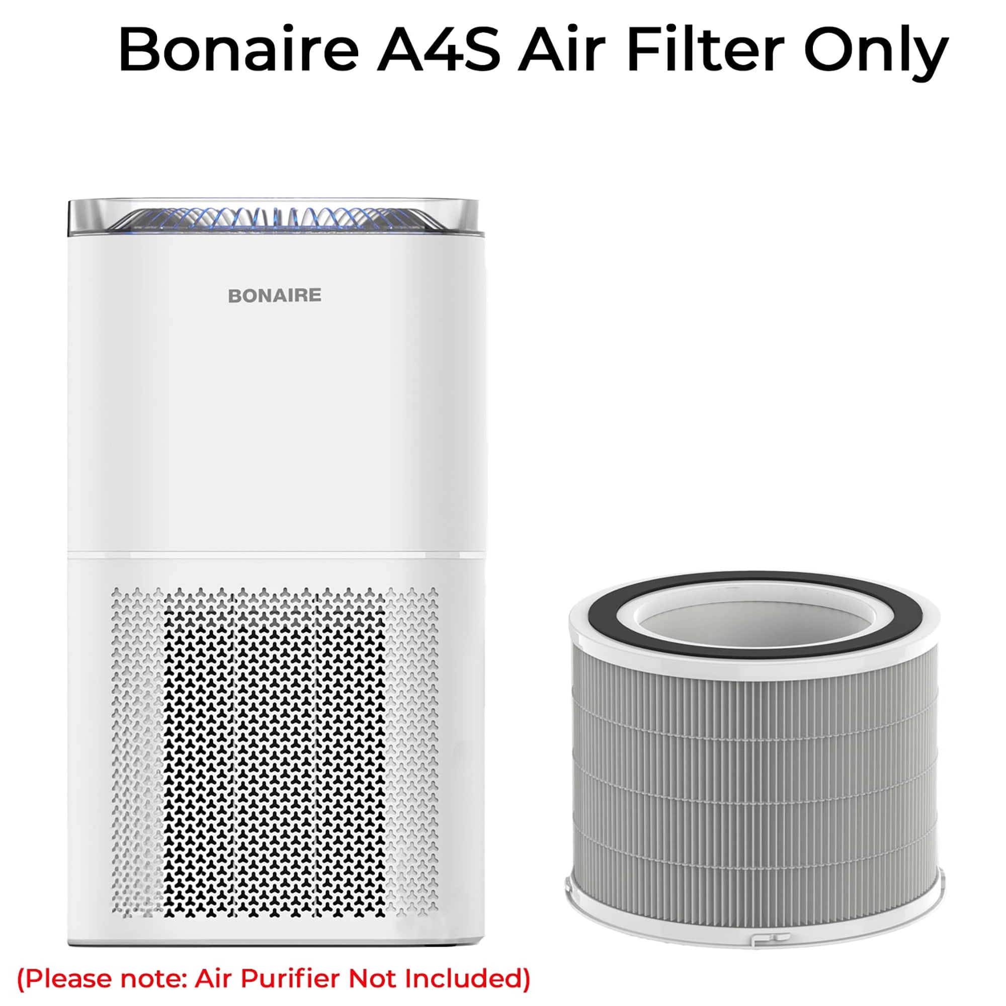 Bonaire: A4S Air Purifier Filter Replacement - HEPA13 Filter Eliminate Pollen, Smoke, Dust & Common Household Pollutants, Advanced Filtration System