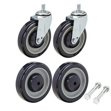 Shopping Cart Wheel and Caster Replacement Kit Including All Hardware