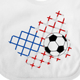 thumbnail image 4 of Inktastic Soccer Ball, Net with American Flag Colors Boys or Girls Baby Bib, 4 of 4