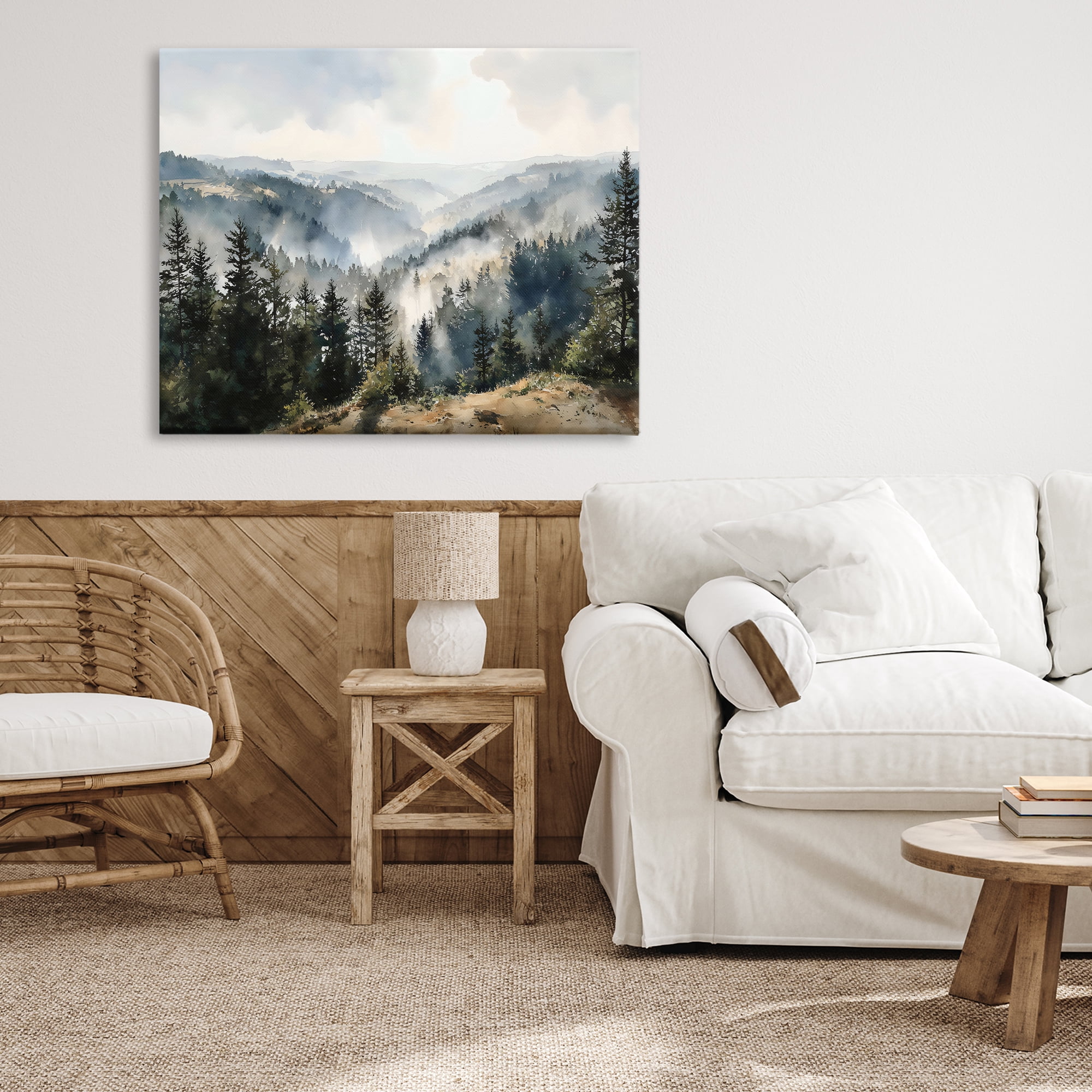 Stupell Industries Misty Tree Tops Vista Canvas Wall Art, design by Franklyn Gregory