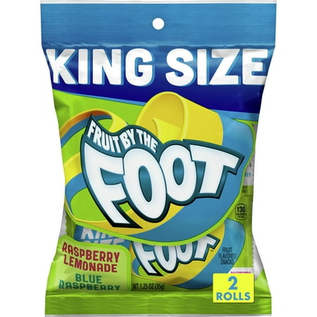 Fruit by the Foot Raspberry Lemonade & Blue Raspberry King Size Rolls 2 Pack