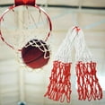 thumbnail image 2 of Basketball Net Replacement Outdoor Nylon Net Braided Rope Durable Backboard Components for Basketball Hoops Fits Outdoor Indoor Standard Rim White of Red, 2 of 8