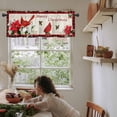thumbnail image 6 of Christmas Kitchen Valances for Windows 60x18 Inch Kitchen Curtains Valances Rod Pocket Xmas Birds Berry Botanical Plaid Bathroom Window Valances for Window Treatment Decor, 6 of 6