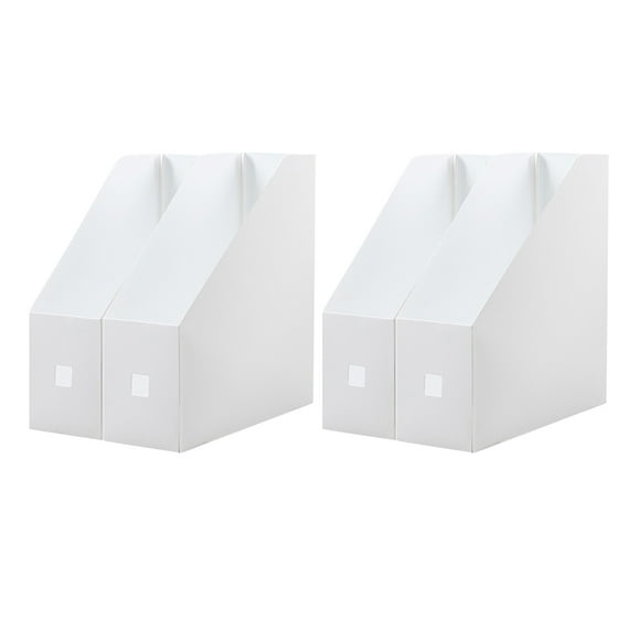4pcs File Organizer Box Plastic Portable Hanging Document Storage Home Office Filing System File Folder Holder Rack Bookshelf Divider For Envelopes Mail Letter Paper