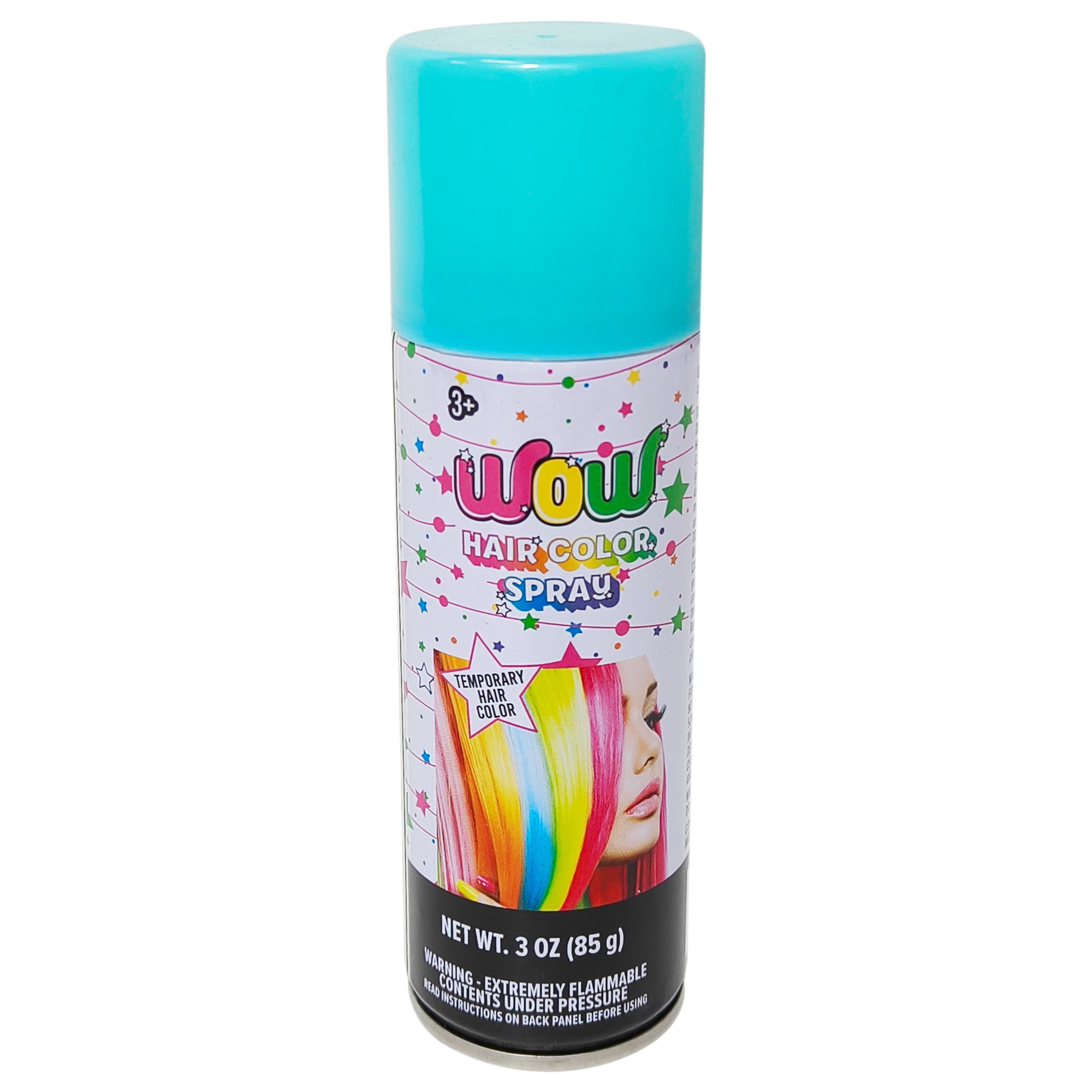 Wow Temporary Hair Color Spray, Fluorescent Blue