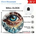 thumbnail image 3 of Round Decorative Clock: Blue Angel Eyes  Glass Wall Clock,  Tears Eyes Wall Clock  for Homes, Bars, Offices, Man Caves, Garages, And Living Rooms .Also Makes A Great Gift., 3 of 8