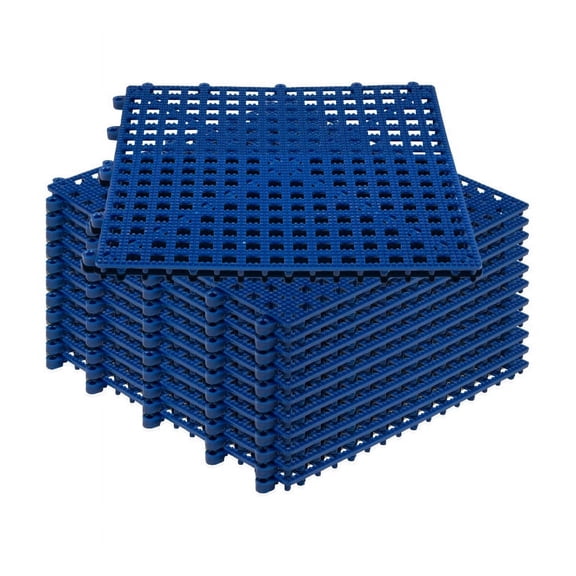 12 Pack 12"x12" 1/2" Thick Non Slip Interlocking Self Drainage Tiles for Bathroom Floor - Interlocking Deck Tiles for Outdoor, Kitchen, Shower, Pool, Balcony, Wet Area, Gym