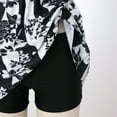 thumbnail image 4 of ibiyuan Women's Plus Size Tankini Swimsuits Two Piece Tummy Control Bathing Suits Hide Belly Swim Dress with Boy Shorts Tropical Printed Womens Swimsuit Cover Up,White, 4 of 6