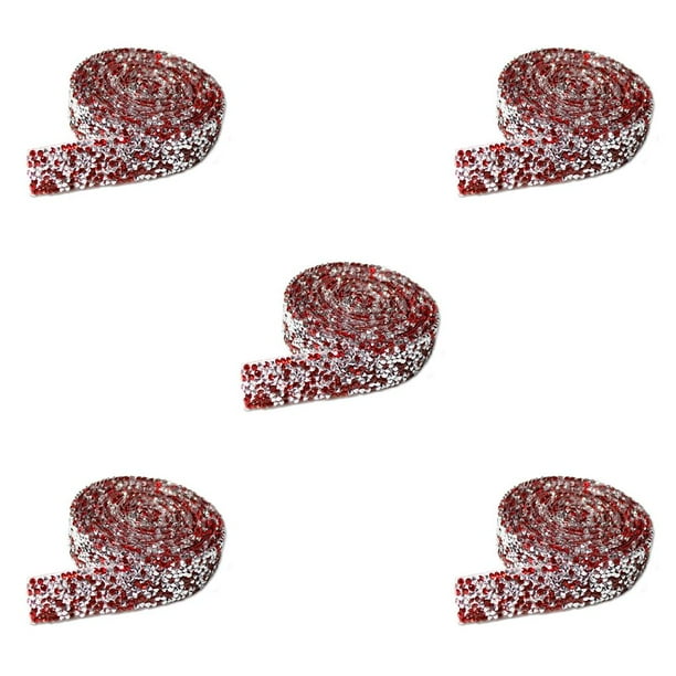 Advancent Bling Stickers Glitter Cadena de diamantes de imitación Resina Cristal Decoración Fix Decor Beads Drill Strip Tipo 4 1.5cmWidth Type2 NO2