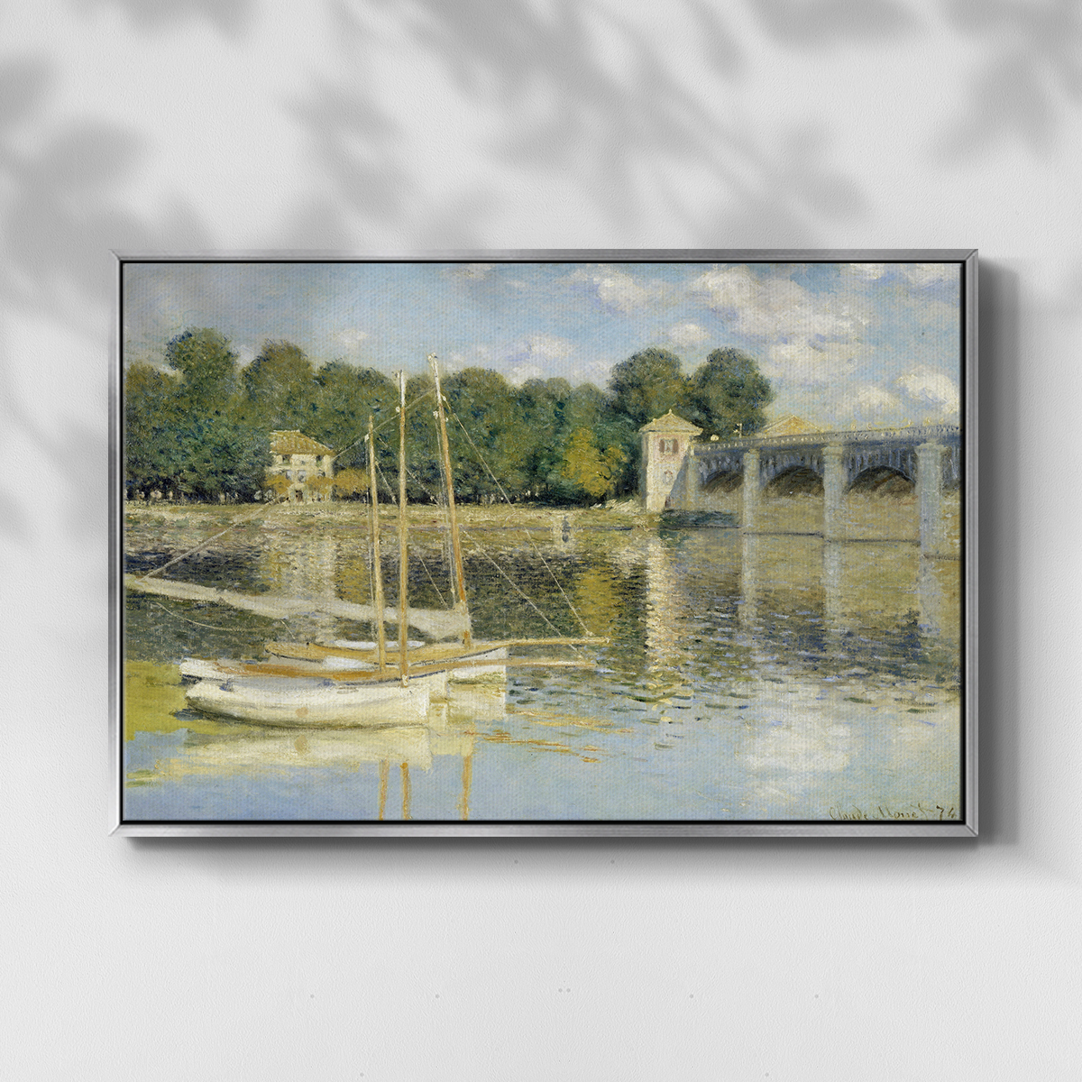 Vintage Nautical Print-XC By Wexford Home Framed in Silver Wood Gallery Wrapped Canvas 27 in. x 41 in.