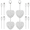 4PCS-Heart, variant on 4Pcs Purse Glow Heart Light LED Automatic Sensor Purse Light Touch Activated Handbag Light Portable Handbag Night Light Mini Handbag Purse Lamp for Purse Women Girls