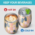 thumbnail image 4 of Modern 12oz Stainless Steel Insulated Wine Tumbler with Lid and Straw – Double Wall Vacuum Mug for Hot & Cold Drinks, 304 Steel Interior, Sweat-Free Design, 4 of 5