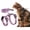 Pink Leopard, variant on PetThem Cat Harness and Leash, Small Large Cats Harness Escape Proof, Adjustable Soft Lightweight Step-in Kitten Harness and Leash Set for Walking Travel, Tropical Green