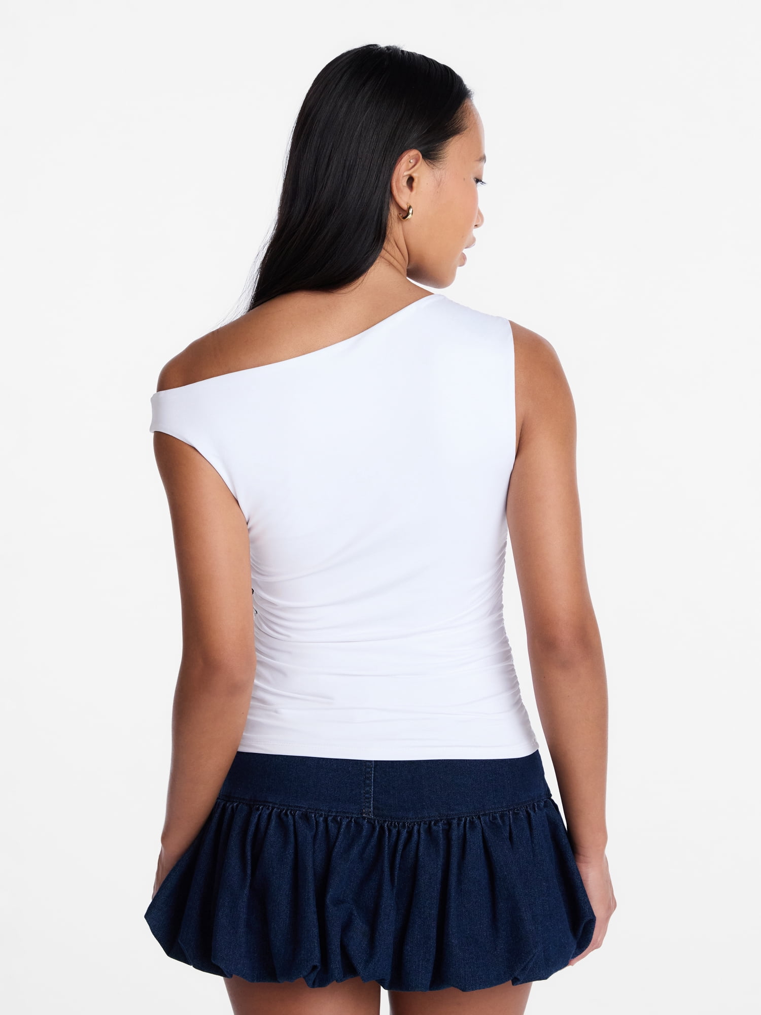 Madden NYC Women's Sleeveless Ruched Top, Sizes XXS-XXL