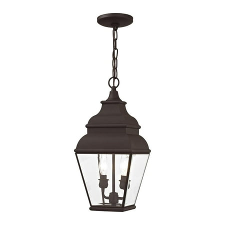 Livex Lighting - Exeter - 2 Light Outdoor Pendant Lantern Bronze Finish with
